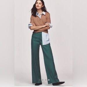 NWT Maeve Wide-Leg Pants in Teal Green
